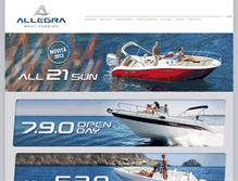 Tablet Screenshot of allegraboats.com